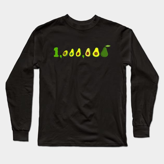 1 million Avocado Long Sleeve T-Shirt by MARGARIYAH